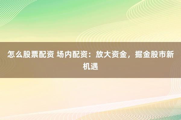 怎么股票配资 场内配资：放大资金，掘金股市新机遇