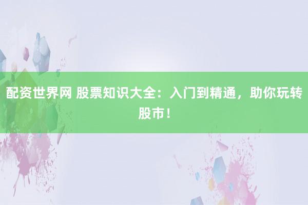 配资世界网 股票知识大全：入门到精通，助你玩转股市！