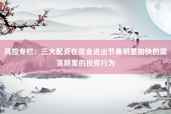 风控专栏：三大配资在资金进出节奏明显加快的震荡期里的投资行为